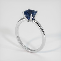 2.14 Ct. Blue Sapphire Ring, Platinum 950 2