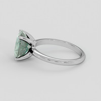 4.70 Ct. Bluish Green Sapphire Ring, Platinum 950 4