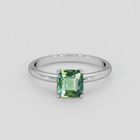 1.17 Ct. Green Sapphire Ring, Platinum 950 1