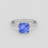 2.53 Ct. Blue Sapphire Ring, Platinum 950 1