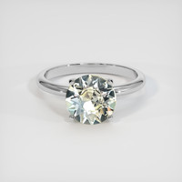 2.09 Ct. Greenish Yellow Sapphire Ring, Platinum 950 1