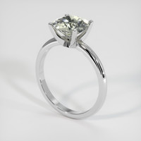 2.09 Ct. Greenish Yellow Sapphire Ring, Platinum 950 2