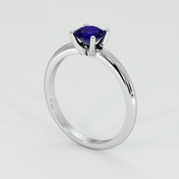 0.78 Ct. Blue Sapphire Ring, Platinum 950 2