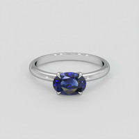1.46 Ct. Blue Sapphire Ring, Platinum 950 1
