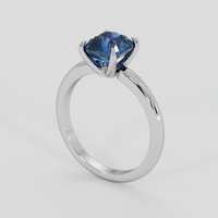 2.04 Ct. Blue Sapphire Ring, Platinum 950 2