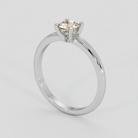 0.56 Ct. Peach Sapphire Ring, Platinum 950 2