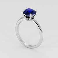 2.09 Ct. Blue Sapphire Ring, Platinum 950 2