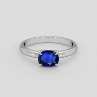0.66 Ct. Blue Sapphire Ring, Platinum 950 1