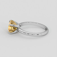 3.04 Ct. Peach Sapphire Ring, Platinum 950 4