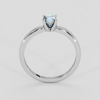 0.67 Ct. Greenish Blue Sapphire Ring, Platinum 950 3