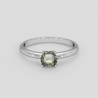 0.73 Ct. Brownish Green Sapphire Ring, Platinum 950 1