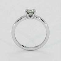 0.73 Ct. Brownish Green Sapphire Ring, Platinum 950 3