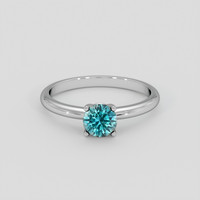 0.81 Ct. Bluish Green Sapphire Ring, Platinum 950 1