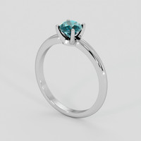 0.81 Ct. Bluish Green Sapphire Ring, Platinum 950 2