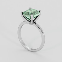 5.04 Ct. Bluish Green Sapphire Ring, Platinum 950 2