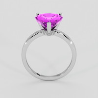 3.50 Ct. Pinkish Purple Sapphire Ring, Platinum 950 3