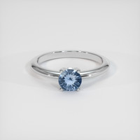 0.74 Ct. Greyish Blue Sapphire Ring, Platinum 950 1