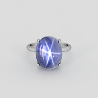 16.85 Ct. Blue Sapphire Ring, Platinum 950 1