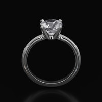 4.07 Ct. White Sapphire Ring, Platinum 950 3