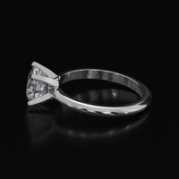 4.07 Ct. White Sapphire Ring, Platinum 950 4