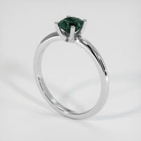 0.65 Ct. Bluish Green Sapphire Ring, Platinum 950 2