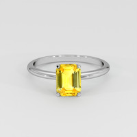 2.53 Ct. Yellow Sapphire Ring, Platinum 950 1