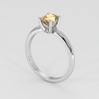 1.06 Ct. Peach Sapphire Ring, Platinum 950 2