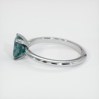 0.99 Ct. Greenish Blue Sapphire Ring, Platinum 950 4