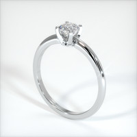 0.51 Ct. White Sapphire Ring, Platinum 950 2