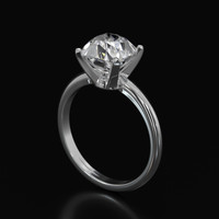 2.75 Ct. White Sapphire Ring, Platinum 950 2