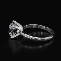 2.75 Ct. White Sapphire Ring, Platinum 950 4