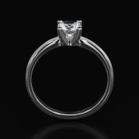 0.49 Ct. White Sapphire Ring, Platinum 950 3
