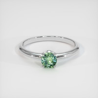 0.58 Ct. Green Sapphire Ring, Platinum 950 1