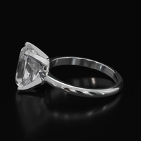 3.16 Ct. White Sapphire Ring, Platinum 950 4