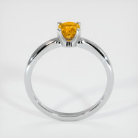 0.61 Ct. Orangish Yellow Sapphire Ring, Platinum 950 3