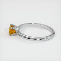 0.61 Ct. Orangish Yellow Sapphire Ring, Platinum 950 4