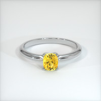 0.92 Ct. Yellow Sapphire Ring, Platinum 950 1
