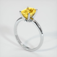 3.05 Ct. Yellow Sapphire Ring, Platinum 950 2
