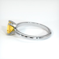 0.94 Ct. Yellow Sapphire Ring, Platinum 950 4