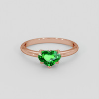 1.09 Ct. Tsavorite Garnet Ring, 14K Rose Gold 1