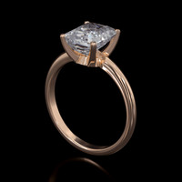 2.00 Ct. Gemstone Ring, 14K Rose Gold 2