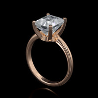3.18 Ct. Gemstone Ring, 14K Rose Gold 2