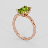 1.83 Ct. Yellowish Green Peridot Ring, 14K Rose Gold 2