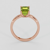 1.83 Ct. Yellowish Green Peridot Ring, 14K Rose Gold 3