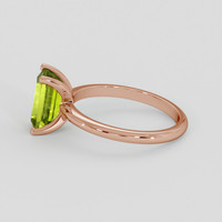 1.83 Ct. Yellowish Green Peridot Ring, 14K Rose Gold 4