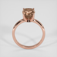 3.92 Ct. Brown Zircon Ring, 14K Rose Gold 3
