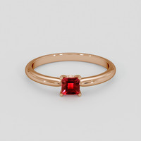 0.45 Ct. Ruby Ring, 14K Rose Gold 1