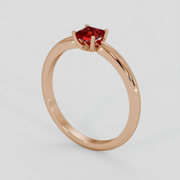 0.45 Ct. Ruby Ring, 14K Rose Gold 2