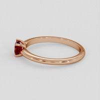0.45 Ct. Ruby Ring, 14K Rose Gold 4