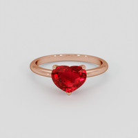 2.03 Ct. Ruby Ring, 14K Rose Gold 1
